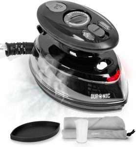 Duronic Travel Iron 400W – Compact Portable Steam Iron, Black