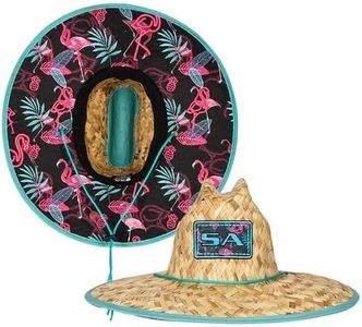 S A Company Summer Straw Hats for UV Sun Protection | Unisex Adult (Flamingle)
