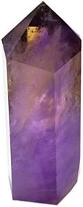 Amethyst Healing Crystal Wand Pointed & Faceted Prism Bar for Reiki Chakra Meditation Therapy Deco