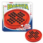 Ankit Toys & Games Brainvita Game - Fun and Challenging Board Perfect for Mental Training and Visual Skills, Return Gift Solo Player Marble Game, Solitaire Brainteaser for Kids & Adults Ages 6+ (Red)