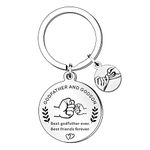 SMARGO Godfather Gifts From Godson Best Godfather Ever Keyring Keychain