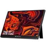 Zebronics 15.6” Portable Monitor, FHD 1080p, 60° Adjustable Stand, 16:9 Aspect Ratio, 250Nits, 16.7M Colors, Type-C PD Input, Type-C Input, Mini HDMI, Built-in Speakers, Wall-Mountable (Pixigo A16S)