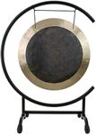 16" Chinese Gongs on High C Stand - 16" Deep Breath Gong. Includes Gong, Mallet & Gong Stand/Easy to Assemble Metal Stand/Great for Small Spaces