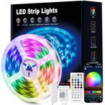 Beaeet LED Strip Light 10m, RGB Music Sync Colour Changing LED Lights for Bedroom, Smart Ambient Lights with Bluetooth App & Remote Control, Flexible Design, Kitchen, Ceiling, Gaming, Home Decoration