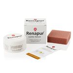 Renapur Leather Balsam, Natural Balm, Conditioner and Restorer (125 ml Box + Applicator Sponge) — Protector for Leather Sofas, Furniture, Shoes, Bags, Car Seats, Saddlery & Tack (Original)