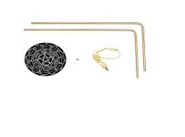 Treemaison Brass Dowsing Rods Pair | Diameter-5 MM | Set of Board & Brass Pendulum | Aura Energy Checker | Feng Shui | Reiki | Dowser | Divining Rod | L-Rod | Pendulum Assorted |Without Handle