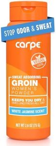 Carpe No-Sweat Groin Powder (For Women)  - Designed for Maximum Sweat Absorption - Mess and Friction Free, Stop Chafing