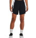 Under Armour Women's Baseline 6" Basketball Shorts, (001) Black/White/White, Large