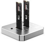 ACASIS NVMe M.2 Duplicator Dual-Bay Offline Clone USB C to NVME Docking Station for M2 SSD M Key Hard Drives Enclosure (Dual-Bay)
