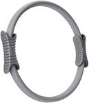 Metron Pilates Ring, All-In-One Exerciser, Tones Legs, Thighs, Arms, and Pelvic Floor, Flexible and Soft Ring Offers Resistance, Great for Isometric Exercise, Medium Resistance, Grey