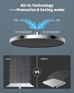 Hibbent 10-Inch Rainfall Shower Head – Chrome Finish