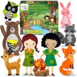 CRAFTILOO Woodland Sewing Kit for Kids, Fun and Educational Fairytale Craft Set for Boys and Girls Age 8-12, Sew Your Own Felt Forest Animal Craft Kit for Beginners