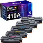 E-Z Ink Compatible Toner Cartridge Replacement for HP 410A 410X CF410A Toner Cartridge for for M477fnw M477fdw M477fdn M452dn M452nw M452dw M377dw M377 Printer (2 Black Cyan Magenta Yellow, 5-Pack)