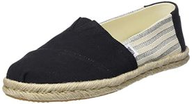 TOMS Women's Alpargata Rope Classic Loafer Flat, Dark Black, 7 UK