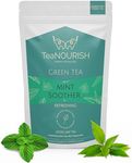 TeaNOURISH Mint Soother Green Tea | Darjeeling Loose Leaves | Blended with Fresh Mint & Peppermint Leaves | Refreshing & Calming Tea | 50 Cups Hot or Iced Tea - 100g