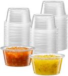 (2 oz - 200 Cups) Clear Diposable Plastic Portion Cups No Lids, Small Mini Containers For Portion Controll, Jello Shots, Meal Prep, Sauce Cups, Condiments, Medicine,