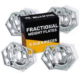 Fractional Weight Plates [Bells of Steel] Cast Iron Micro Weight Plates, Strength Training Plates, Weight Increments for Weightlifting and Powerlifting, 0.5 lb Fractional Plates, Set of 8