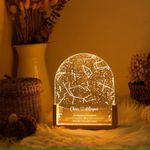ZXH Personalised Couple Gifts,Custom Star Map by Date Night Light,The Night We Met Constellation Map Night Light Lamp Gifts for Anniversary Wedding Birthday Christmas
