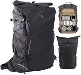 PGYTECH OnePro Ultralight Camera Backpack, Expandable Camera Bag 40L for Photographers, Outdoor Travel Bag with Dividers and 16" Laptop Sleeve, Compatible with DSLR/Drones/Mirrorless (Space Black)