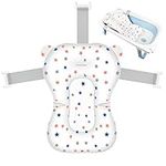 Baby Bath Support Newborn Bathtub Cushion 0-6-12 Months Infant Bathing Pillow Seats (White Star)