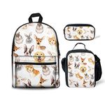 FOR U DESIGNS Teens Backpack Set 3 Piece Baseball School Bags,Lunch Bags,Pencil Box 3 in 1