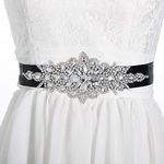 Brishow Handmade Rhinestone Bride Belts Crystal Wedding Bridal Belt Sashes for Women Dress Accessories (Gold)