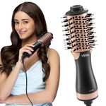VEGA Litstyle L3 Volumizer Hair Blow Dryer Brush With 3 Heat/2 Speed Settings, 360° Airflow Vent, 3 in 1 Compact Hot Air Brush For Women, Tourmaline Ceramic Coated Barrel, 500 Watts, (VHSD-03)