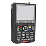 Satellite Finder Satellite Signal Meter, Digital V8 Satellite Signal Finder HD 1080P -S Signal Strength Meter Detector, 6000 Channels TV and Radio programmable (Black) (110-240V)