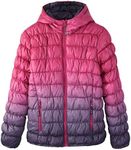 Krumba Girls Lightweight Puffer Jacket: Kids Packable Outdoor Waterproof Coat Purple Size 158