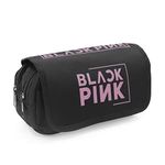 HASTHIP Polyester Blackpink Pencil Box Pencil Case, Large Capacity Cosmetic Bag Organizer Pouch For Blackpink Lover Fans, Double Zippers Stationary Bag For School Girls Boys Adult