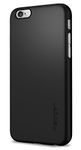 Spigen iPhone 6 and 6s Case [Thin Fit] Exact-Fit Premium SF Coated Matte [Smooth Black]