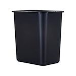 United Solutions 13 Quart / 3.25 Gallon Space-Efficient Trash Wastebasket, Fits Under Desk and Narrow Spaces in Commercial Office, Kitchen, Home Office, and Dorm, Easy to Clean, Black