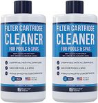 Pool & Spa Cartridge Cleaner (2 Pack, 32oz / 2 Quart Total / 4 Uses), Made in USA - Filter Cleaning Solution Comparable to Leisure Time by Essential Values