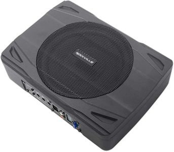 Rockville 8" Car Subwoofer – Compact Powered Under-Seat Bass Speaker