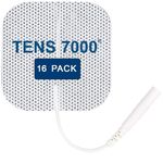 TENS 7000 Official TENS Machine Electrode Pads, 16 Pack - Premium Quality OTC TENS Pads, 2" X 2" - Compatible with Most TENS Units, Replacement Electrodes Value Pack