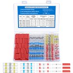 260 Pcs Solder Seal Wire Connectors, Heat Shrink Solder Sleeve Terminals, Waterproof Insulated Electrical Butt Splice Wire Terminals Heat Shrink Tubing, with 2:1 Shrinkage Ratio