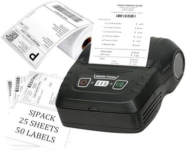 F2C Thermal Printer 2 inch Bluetooth, Mobile Receipt Printer + Label Printer (2 in 1) with 2600mAh Rechargeable Battery - Compatible with iOS, Android, Windows System