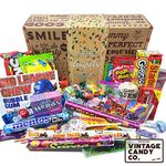 VINTAGE CANDY CONGRATULATIONS CARE PACKAGE - Nostalgia Candies Basket CONGRATS GIFT BOX - Fun Pride Gift For Boy or Girl - PERFECT For Adults, College Students, Friend, Teens, Man or Woman