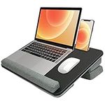 Adjustable Lap Desk with Pockets&Slot&Handle-Klearlook PU Leather Height Adjustable Waterproof Lap Desk,Portable(Comfortable Cushion+Wrist Pad) Bed Couch Lap Table for Notebook/Tablet to 17''-Large