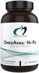 Designs for Health OmegAvail Hi-Po - TG (Triglyceride) Omega-3 Fish Oil Supplement, 1600mg EPA/DHA per Serving with Lemon + Vitamin E to Minimize Fishy Taste (120 Softgels)