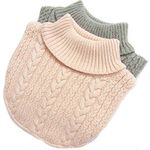 2PCS Children's Neck Gaiter Scarf Collar Baby'sTurtleneck Dicky Warmer Sweater