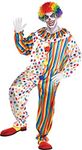 Adult Rainbow Clown Jumpsuit - One Size, 1 Pc