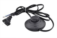 Black Foot Pedal Push Switch Inline Lamp Light On-Off Control Footswitch with Wire Plug