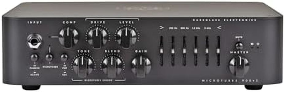 Darkglass Microtubes 900 V2, 900-watt Bass Amplifier Head w/ Compressor, 6-band Graphic EQ, IR Cab Sim, and MIDI - Black