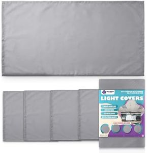 Fluorescent Light Covers for Ceiling Lights Classroom, Neutral Gray Magnetic Office Light Covers 2x4 Classroom Light Covers Eliminates Harsh Glare and Improves Focus for School, Office, Cubicle 4 Pack