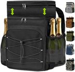 ADDIMOR Expandable Backpack Coolers Insulated Leak Proof - 48 Cans Double Deck Cooler Backpack Waterproof - Soft Lightweight Portable Cooler Bag for Beach Picnic Camping Men and Women (Black)