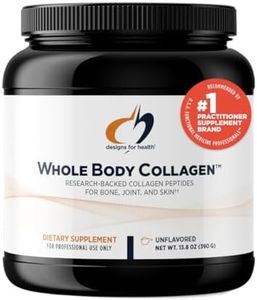 Designs for Health Whole Body Collagen Powder - Hydrolyzed Collagen Peptides Powder for Skin, Joint + Bone Health - Fortigel, Fortibone & Verisol Collagen for Women & Men, Unflavored (30 Servings)