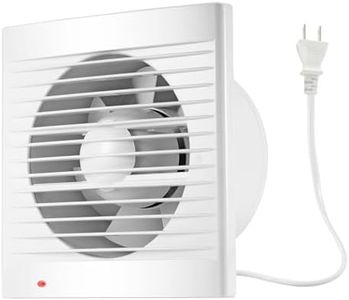 Moonjor 4" Exhaust Fan, 55CFM 12W Small Window Wall Mount Vent Extractor Fan for Kitchen Bathroom Workshop Garage (US Cord)