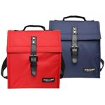 ENSULATOR Luxury Insulated Lunch Bag with Vegan Leather Straps, 3-Layer Thermal Foil, Leak-Proof, Multi-Purpose Tiffin Bag for Office, Picnic, Kids, and Gifts (Pack 2- Blue+Red)