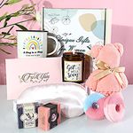 Get Well Soon Gifts Basket for Women - Feel Better Gifts Care Package for Women Spa Her Friends Mom Grandma Coworker- Unique Thinking of You Encouragement Stress Relief Get Well Soon Gifts for Women